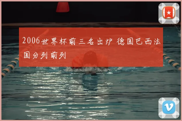 2006世界杯前三名出炉 德国巴西法国分列前列